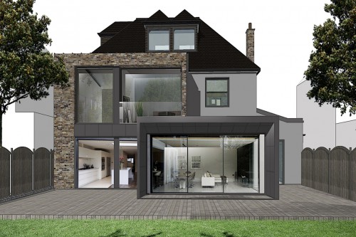 Brookside Emerson Park residential extension hornchurch brick facade planning approval Cgi