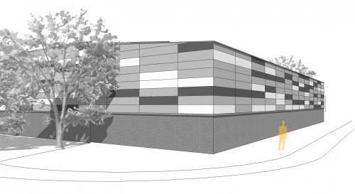 Tilbury Thurrock Park Way Commercial Warehouse extension clading side view