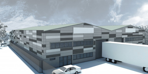 Tilbury Thurrock Park Way Commercial Warehouse extension side view