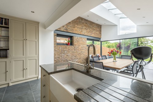 Mill Lane Stock Contemporary Extension Natural light open plan living Kitchen diner