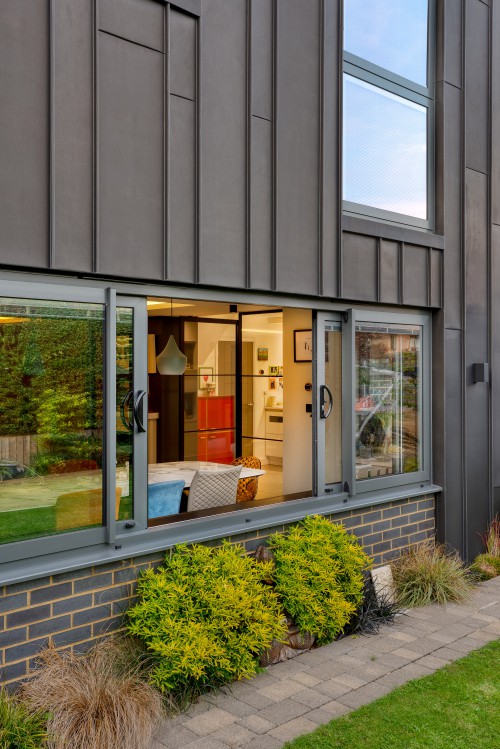 drake close warley essex extension cladding zinc sliding windows bifold doors