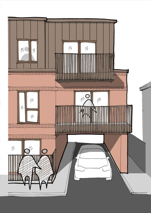 Ardleigh Apartments Sketch 02 Hornchurch design detail architecture