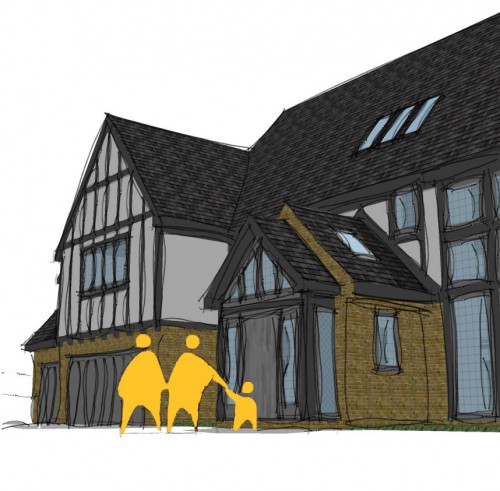 Noodles Hutton Mount Shenfield 645m New Build Hybrid Design Home full height window stunning hallway entrance v2