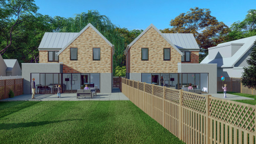 Pilgrims Hatch design planning permission four bedroom three bedroom home bungalow contemporary garden