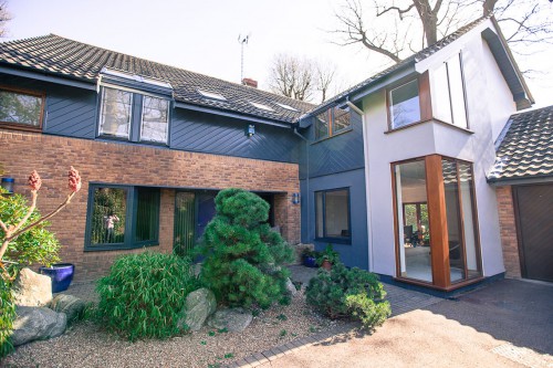 Squirrels Hutton Mount Shenfield Contemporary Extensions brick timber elevations