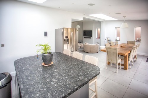 Devonshire Hornchurch Contemporary Extension Open Plan Kitchen Diner Kitchen Island Family Room