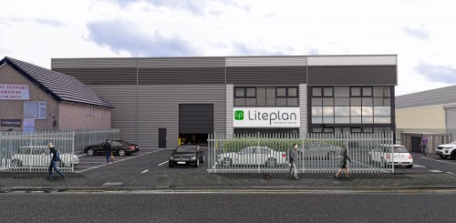 Lightplan Headquaters Romford Commercial New Build Parking Front View