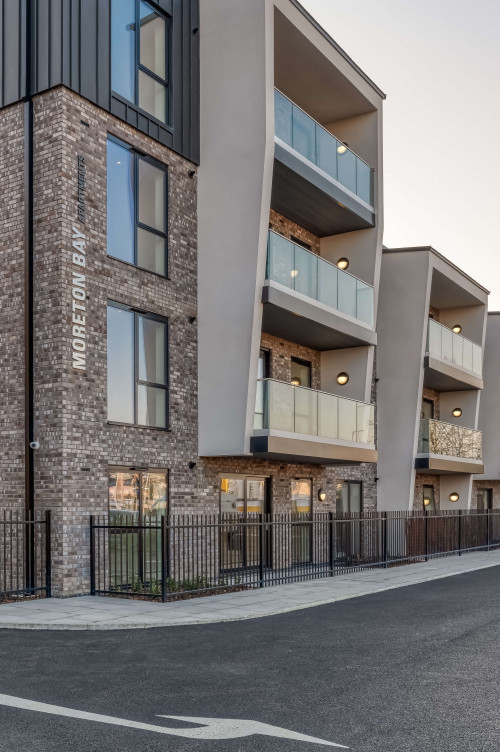 Moreton bay apartments romford open plan living sustainability eco friendly award winning modern balcony glass zinc