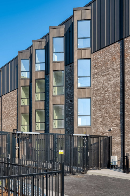 Moreton bay apartments romford open plan living sustainability eco friendly award winning modern brickwork saw tooth windows zinc