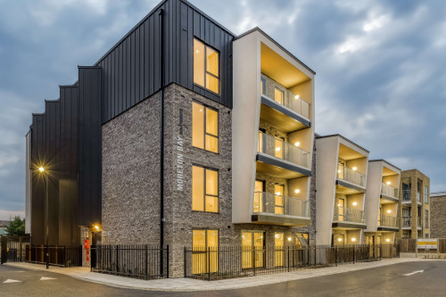 Moreton bay apartments romford open plan living sustainability eco friendly award winning modern nightlights zinc balcony glass architects contemporary