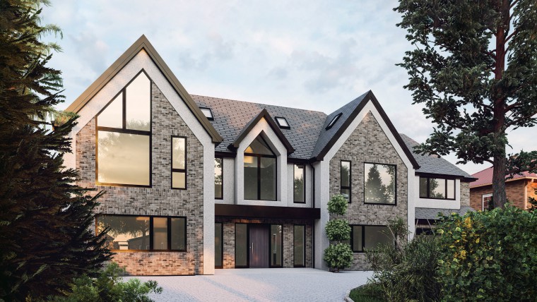 1.HERO Sussex Hutton mount New Build Contemporary Home with Basement Five bedroom new build spa complex