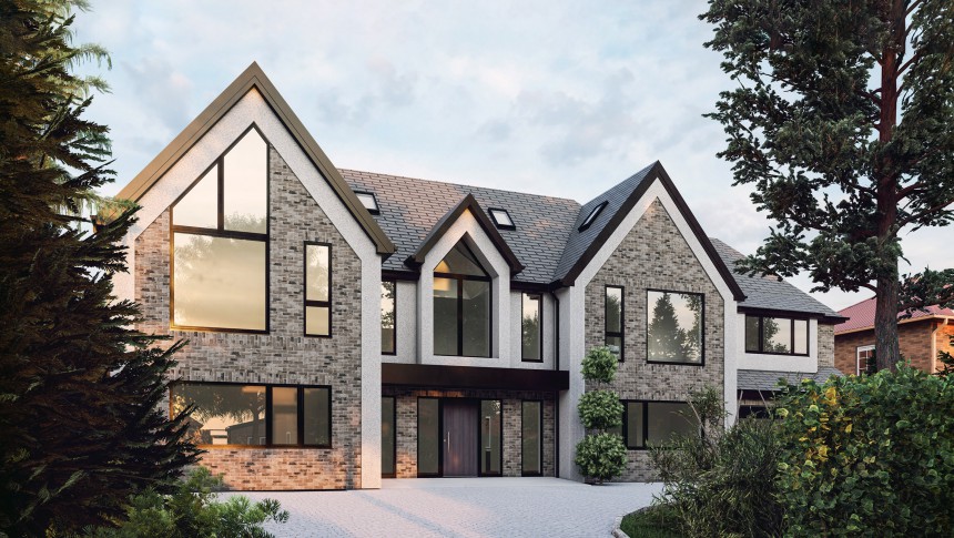 1.HERO Sussex Hutton mount New Build Contemporary Home with Basement Five bedroom new build spa complex