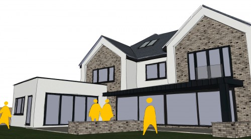 Riponhurst Residential New Build Contemporary Home Hutton mount Six bedroom new build house with indoor swimming pool rear view